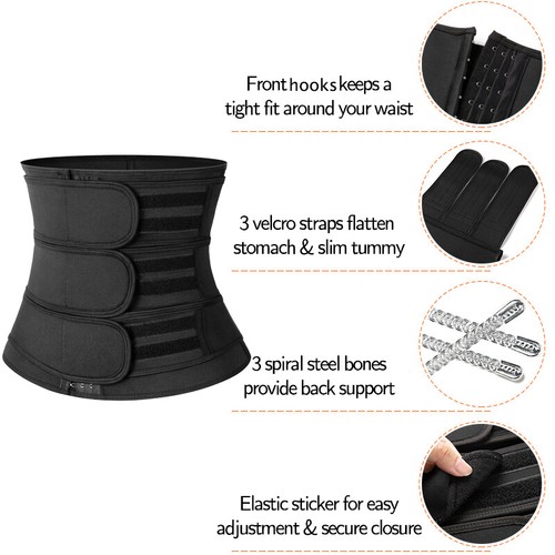 Women Waist Trainer Corset Sauna Sweat Weight Loss Body Shaper Gym Shapewear US - 第 4/35 張圖片