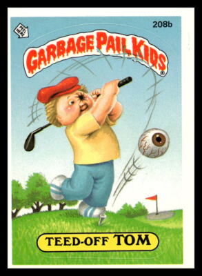 VTG 1986 GPK Garbage Pail Kids Series 6 Teed Off Tom 208b Comic Back