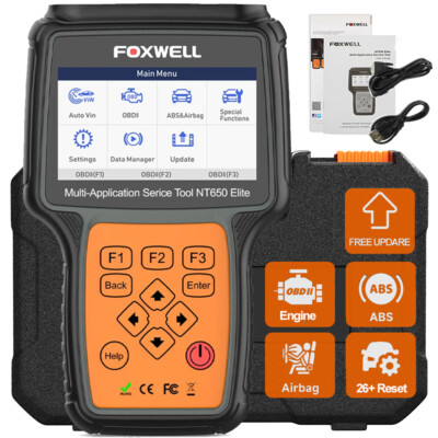 Foxwell NT650Elite Profi OBD2 Diagnosegerät OBD Scanner ABS SRS System DPF Reset