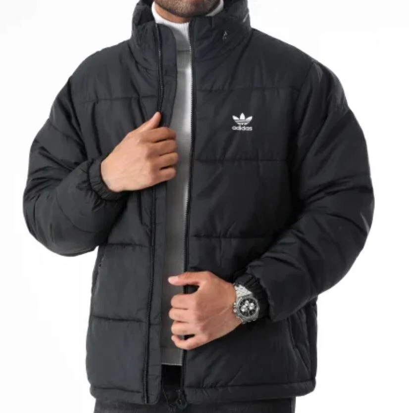 NEW MEN&#039;S ADIDAS ORIGINALS TREFOIL PUFFER PADDED JACKET ~SIZE LARGE #HL9190 |