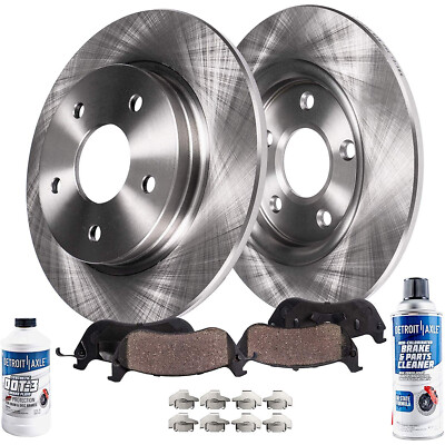 6pc 265mm Rear Brake Rotors Ceramic Brake Pads Kit for 2014 - 2018 Mazda 3 Sport