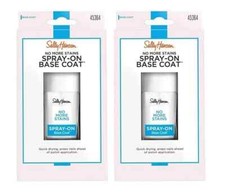 2 PACK Sally Hansen No More Stains Spray On Base Coat