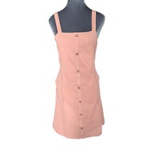 Baileys Blossoms XS Pink Sleeveless Button-Down Dress With Adjustable Waist NWT