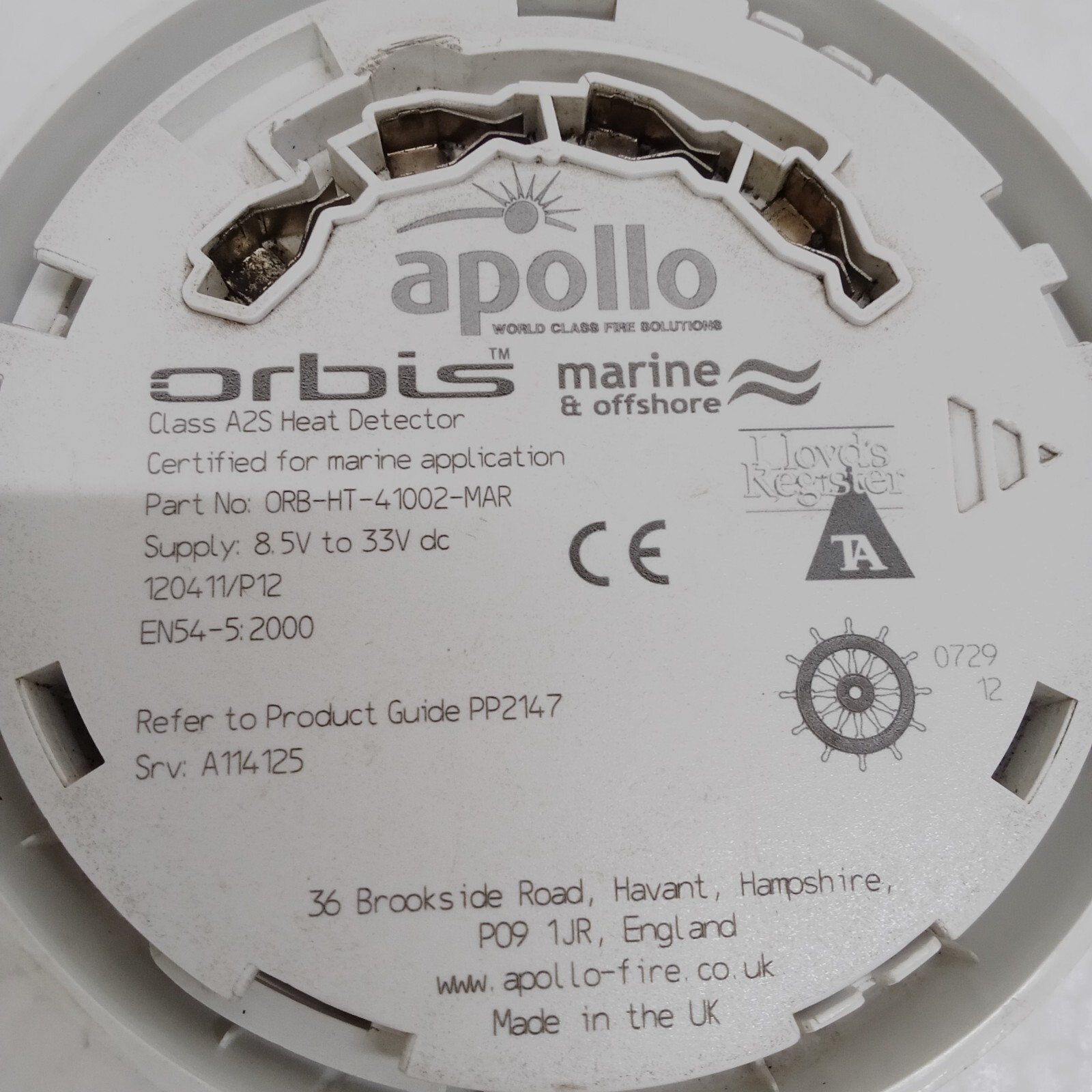 Apollo ORB-HT-41002-MAR, ORB-HT-41005-MAR, ORB-HT-41006-MAR Heat Detectors