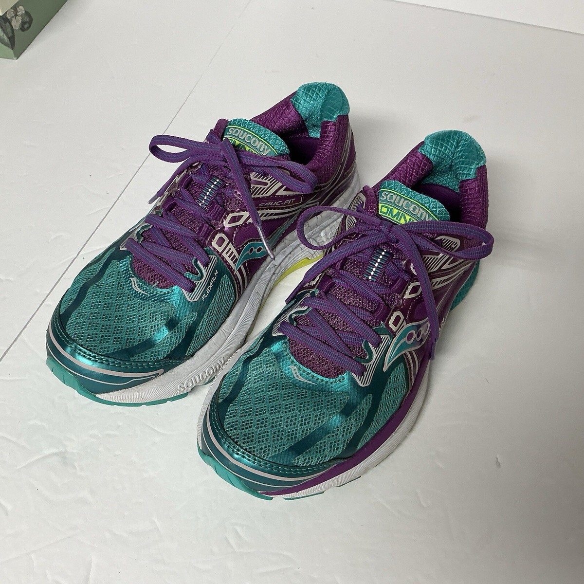 Saucony Omni 15 Everun Running Training Shoes Women's Size Purple Green