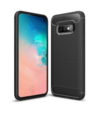 For SAMSUNG GALAXY S10E CARBON FIBER SHOCKPROOF CASE HEAVY DUTY SLIM PHONE COVER