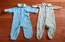Lot of Vintage Footed Sleepers Terry Cloth Nylon - Owl Dog