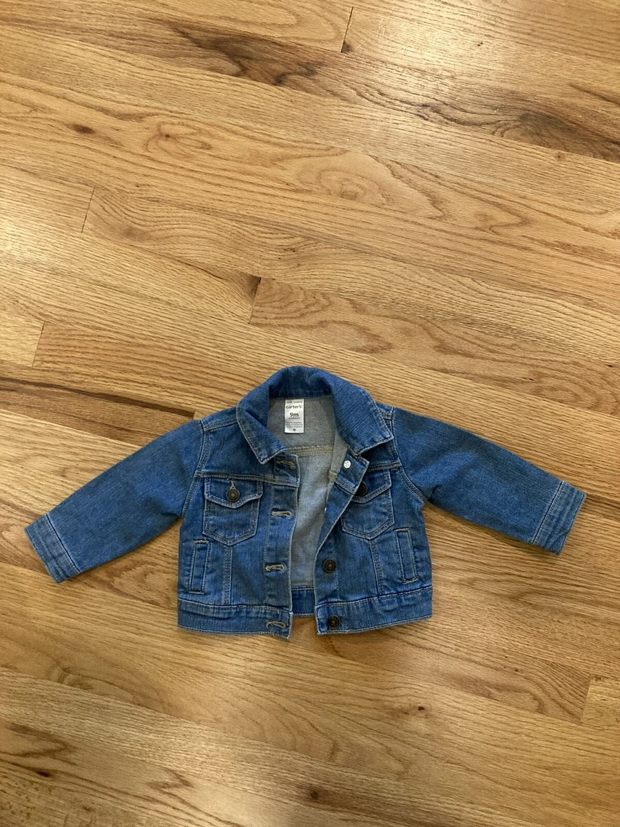 lot: baby girls carters 9m denim jacket and gold shoes | eBay