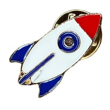 Space Rocket Ship Lapel Pin Badge Gift Party Collar Costume Accessories Badge E2