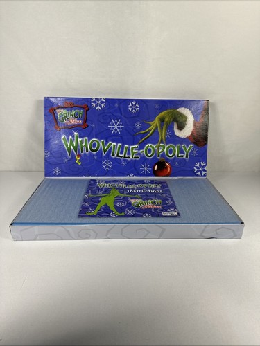Whoville-Opoly Board Game How the Grinch Stole Christmas Monopoly Style VTG RARE - Picture 9 of 14