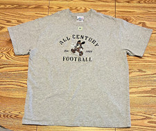 Disney Land Resort T Shirt Mickey Mouse “All-Century Football” Gray Embroidered 