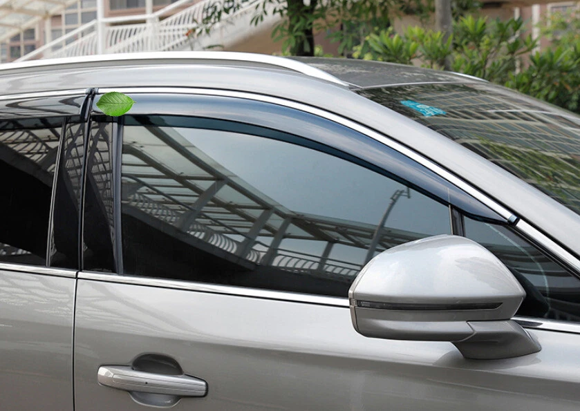 Visera de ventana Ventilación Parasol Protector de lluvia Visera de puerta para Lincoln MKC 15-2019 Negra Foto 4 de 4