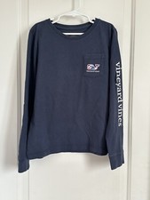 Vineyard Vines girls M 10-12 multi color whale print long sleeve shirt