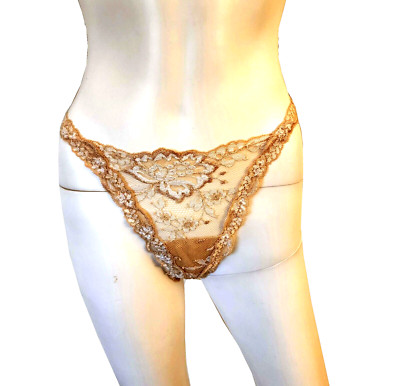 Vintage La Perla Lace Embroidered Thong Panties