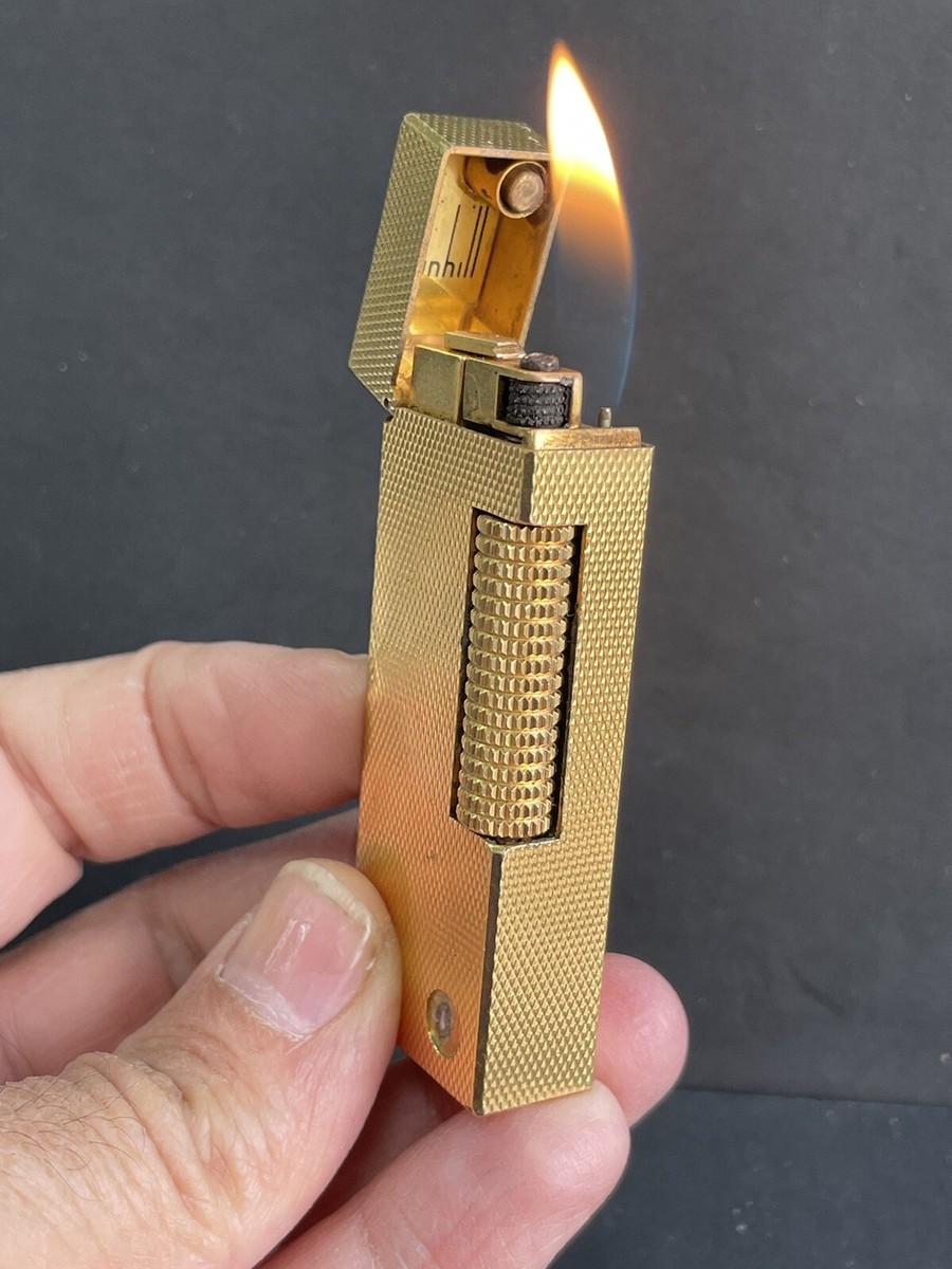 Authentic Alfred DUNHILL Gold Finish LIGHTER - Box R5 | eBay