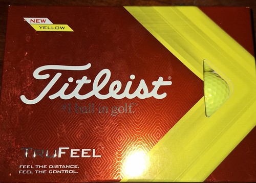Brand New Titleist TruFeel Golf Ball Yellow One Dozen 12 Pack 4 Sleeves