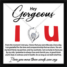 Gift for Gorgeous Wife Pendant Necklace Gift for Girlfriend Luxury Jewellery