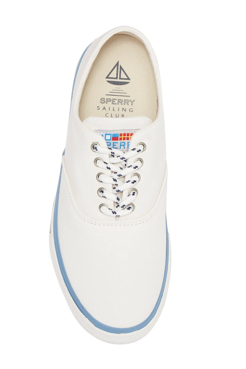 Sperry Top Sider Women s White Sneaker Captain s Nautical Shoe Sz sz 9 9.5 NIB