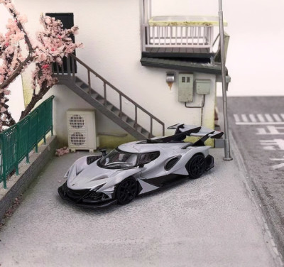SCArt 1:64 Gray Intensa Emozione IE Racing Sports Model Diecast Metal Car