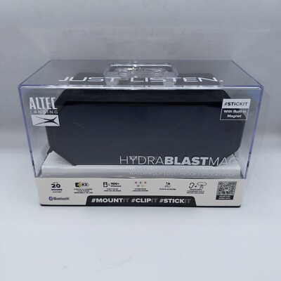 Altec Lansing Hydra Blast Mag Everything Proof Speaker NEW Sealed w/accessories