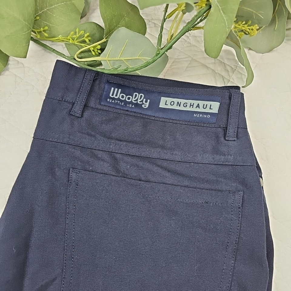 Woolly Longhaul Merino Wool Dress Pants Size 32 x 31 Dark Blue eBay