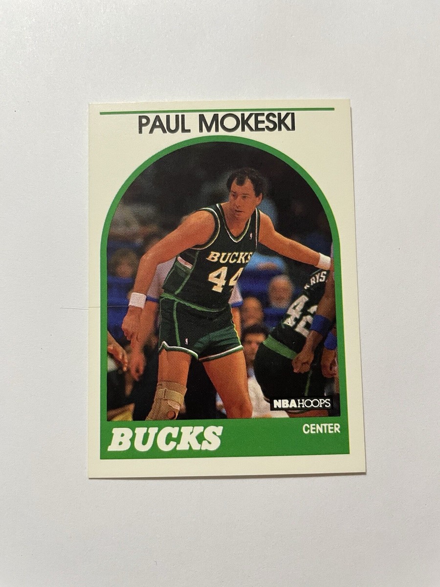 1989-90 NBA Hoops Basketball Card #42 Paul Mokeski Milwaukee Bucks