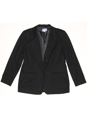 Vintage Damen Blazer Jacke 100 % Wolle Pendleton schwarz Made in USA Größe 10