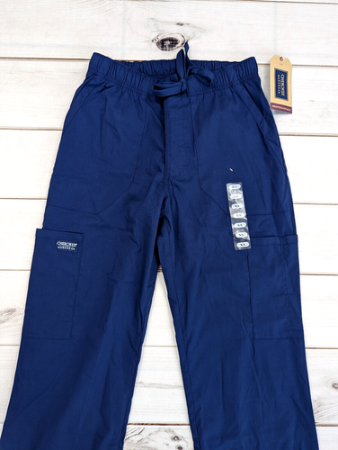 Cherokee Workwear Men's Tapered Leg Fly Front Cargo Pant WW190, Size: XS, Navy - Picture 3 of 6