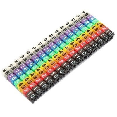 Clip-on String Cable Marker Boxed Plastic Number Number Wire Label Tube Set4504