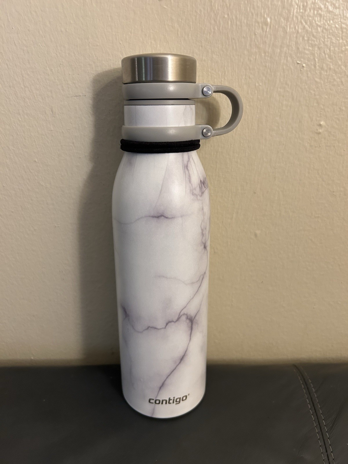 Contigo Couture White Marble 20 oz Insulated Stainless Steel Water Bottle