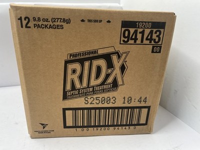 RID-X 12pk Septic Tank Treatment Supply Of Powder 9.8oz 100% Biobased
