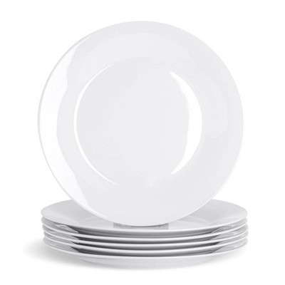 Argon Geschirr 6 x weiß Beilagenteller 15,5 cm - klassisches Porzellan Dessert Starte