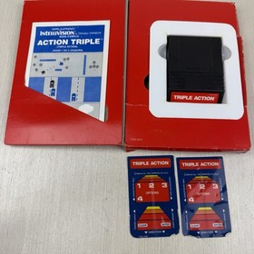 Lot of 6 Intellivision Mostly Complete Games w/ Manuals Overlays Vintage 1980s