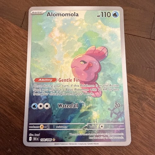 Pokemon TCG Alomomola 108/086 Sv: Black Bolt Holo Illustration Rare Near Mint