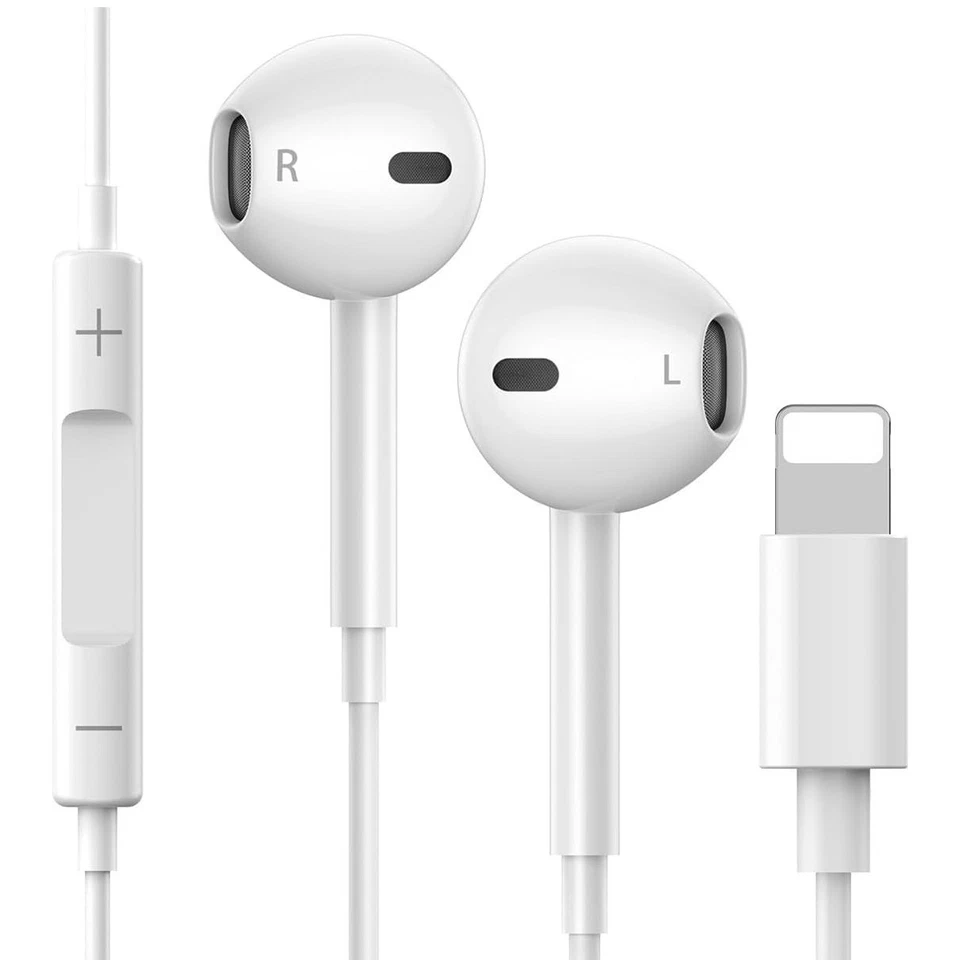 For Apple Ear-Pods Headphones with 8 Pin Connector for iPhone 14/13/12/11/XR/XS - Image 2 of 4