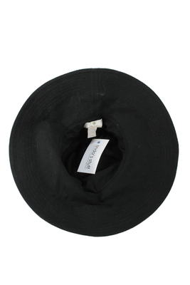 Helen Kaminski Black Wide Brim Bucket Hat Bow Detail Made in West Africa Resort Kiyoma Organic Cotton Bucket Hat - Black | Helen Kaminski US main image 2