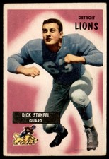 1955 Bowman #36 DICK STANFEL RC Detroit Lions VGEX