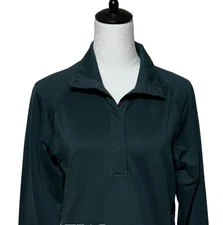 Mountain Hardwear Pullover Womens Medium Green Fleece Jacket Norse Peak Snap Up