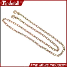 G70 Transport Binder Chain Grade 70 Truck 5/16" × 12' With Grab Hooks 4700 Lbs