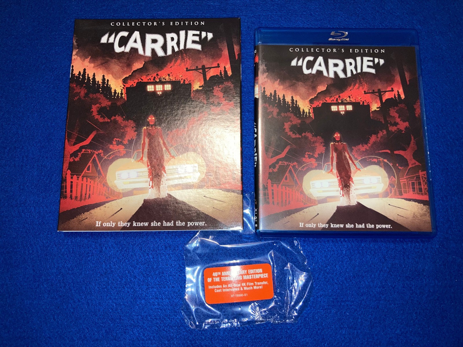 WATCHED ONCE Carrie 40th Anniversary Collector's Edition Blu-ray w/ Slipcover