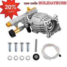90028 Horizontal Pressure Washer Pump Kit Aluminum 2.4 GPM 3300 PSI Power 3/4"