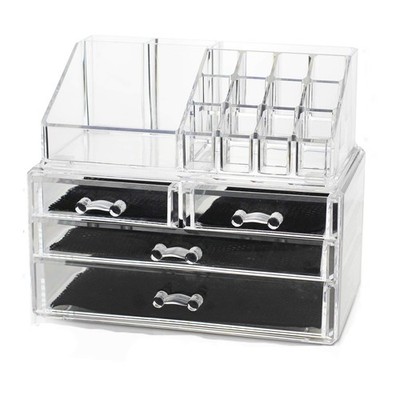 Navor Acrylic Makeup Organizer and Cosmetic Make Up Organizer Countertop Storage