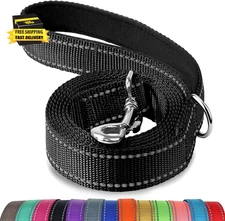 Dog Leash, 6 FT Double-Sided Reflective, Padded Handle Nylon Heavy Duty Leashes 