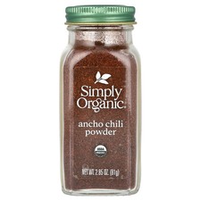Simply Organic Organic Ancho Chili Powder 2 85 oz 81 g Kosher, Organic