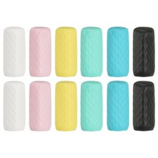 12 Pcs Silicone Bottle Covers for Travel Black/White/Pink/Blue/Green/Yellow