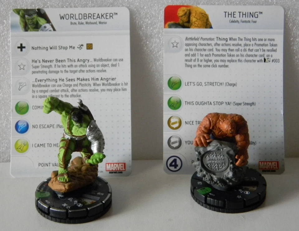 MARVEL HEROCLIX "10TH ANNIVERSARY" 9 DIFF FIGURES W/CARDS W/#18 GREEN GOBLIN +8 - Image 4 of 4
