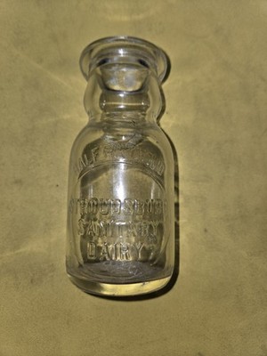 Vintage PA Milk Bottle Creamtop Half Pint Stroudsburg Sanitary Dairy Monroe Co.