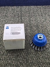 (QTY 2) Mercer 189014B 2-3/4" M14 x 2.0 Knot Cup Brushes .020" Carbon Steel Wire