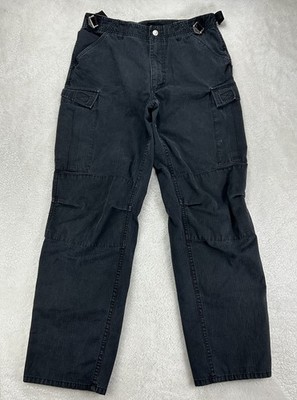 Harley-Davidson Ripstop Cargo Riding Pants Black 2004 Tactical Moto Biker 32x34