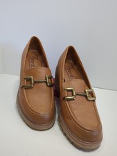 Zodiac Brown Gemma Metal Hardware Lug Sole Loafers 7 US Pre-owned Nice